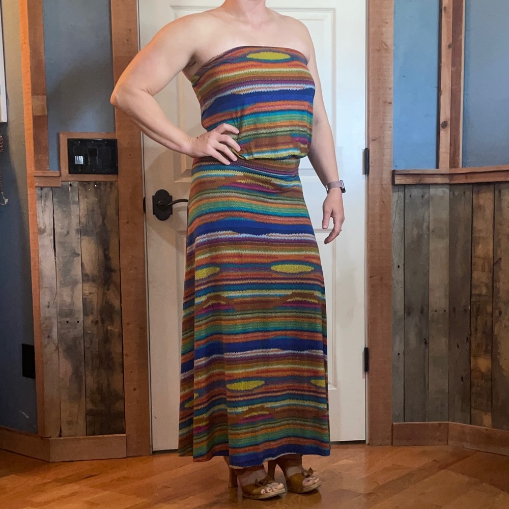 Strapless maxi dress